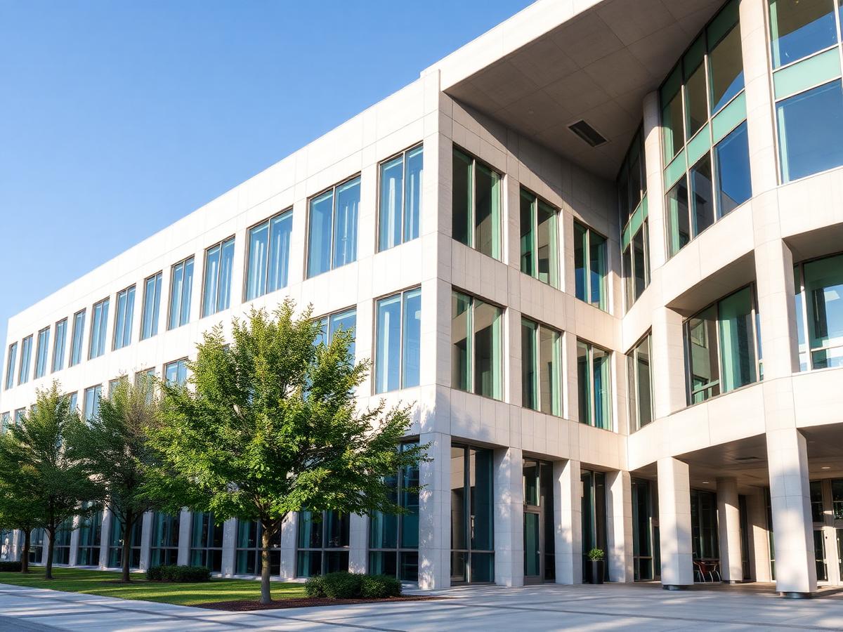 Modern university campus building exterior
